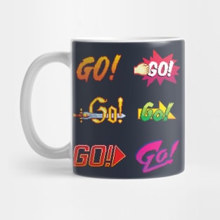 Go! Beat Em Up Bespoke Arcade Game Signs Mug